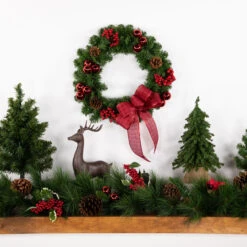 Green Colorado Spruce Artificial Christmas Wreath, 16-Inch, Unlit -Optimal Christmas Shop northlight v15095 03 81920.1687965058