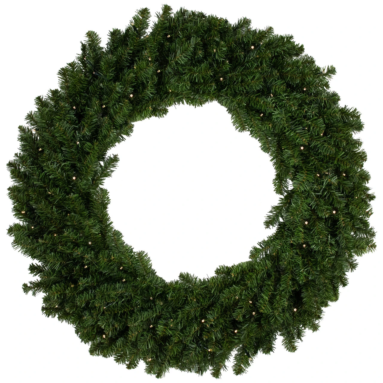 Pre-Lit Canadian Pine Artificial Christmas Double Wreath, 36-Inch, Clear LED Lights 3 Pre-Lit Canadian Pine Artificial Christmas Double Wreath, 36-Inch, Clear LED Lights
