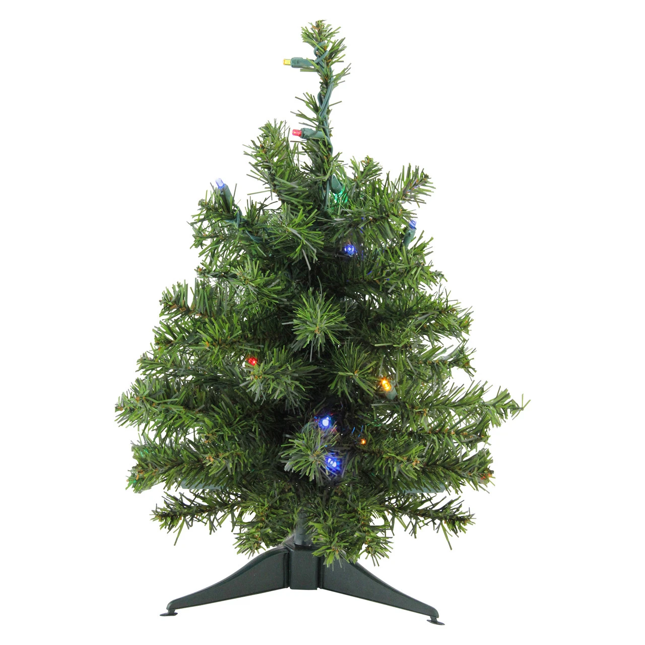 18" Pre-Lit Canadian Pine Artificial Christmas Tree - Multicolor Lights 3 18" Pre-Lit Canadian Pine Artificial Christmas Tree - Multicolor Lights