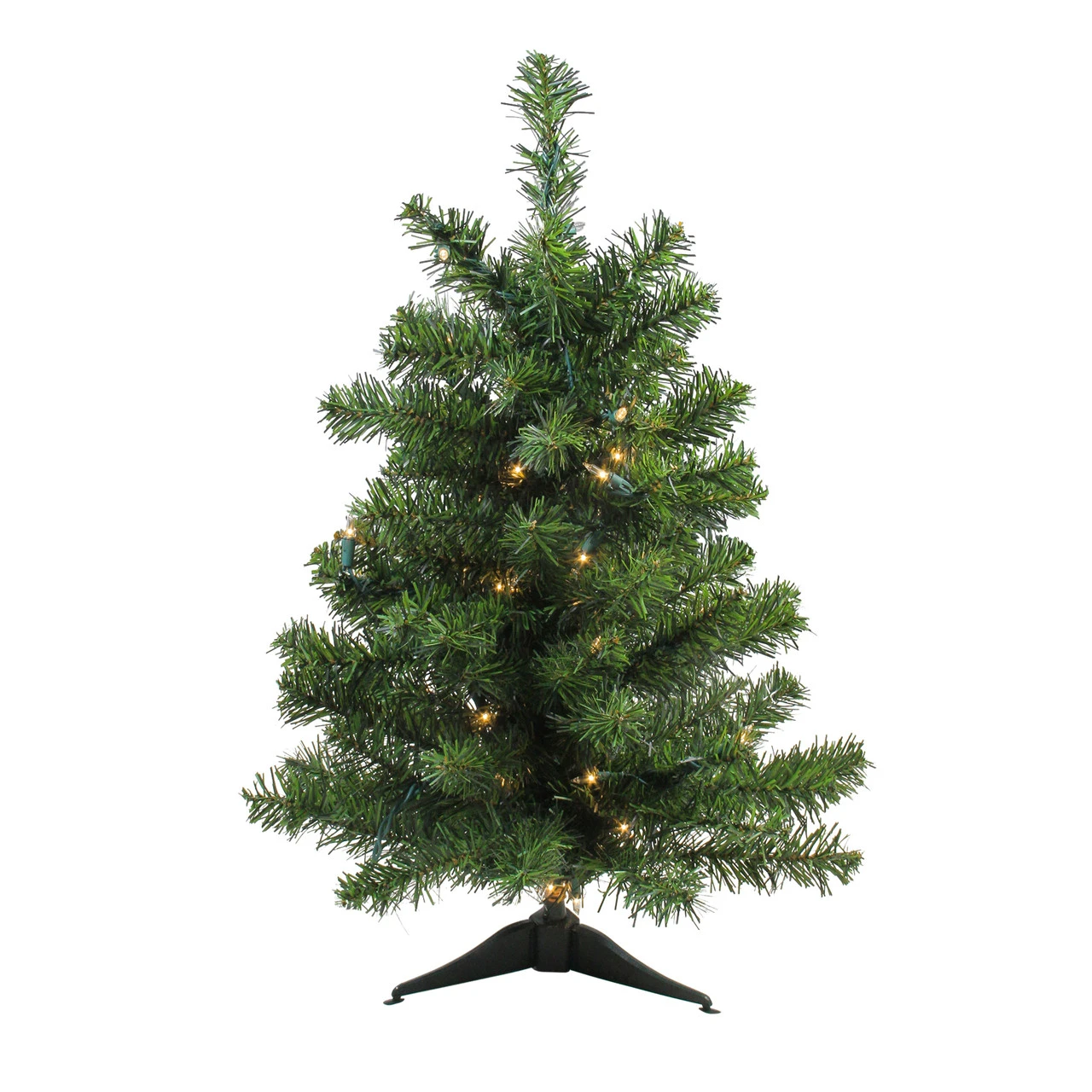 2' Pre-Lit Medium Canadian Pine Artificial Christmas Tree - Clear Lights 3 2' Pre-Lit Medium Canadian Pine Artificial Christmas Tree - Clear Lights