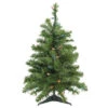2' Pre-Lit Medium Canadian Pine Artificial Christmas Tree- Multi Lights, Green Wire -Optimal Christmas Shop northlight v15849 1updated 17717.1684521322