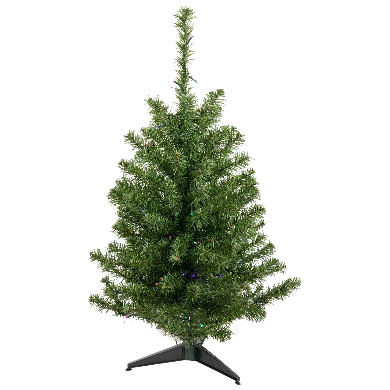 3' Pre-Lit LED Medium Canadian Pine Artificial Christmas Tree - Multicolor Lights 3 3' Pre-Lit LED Medium Canadian Pine Artificial Christmas Tree - Multicolor Lights