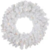 Pre-Lit Snow White Artificial Christmas Wreath, 24-Inch, Clear Lights -Optimal Christmas Shop northlight v15860 15704.1682447040