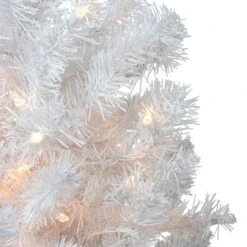 3' Pre-Lit Snow White Artificial Christmas Tree, Clear Lights -Optimal Christmas Shop northlight v15869 1 01007.1667575616