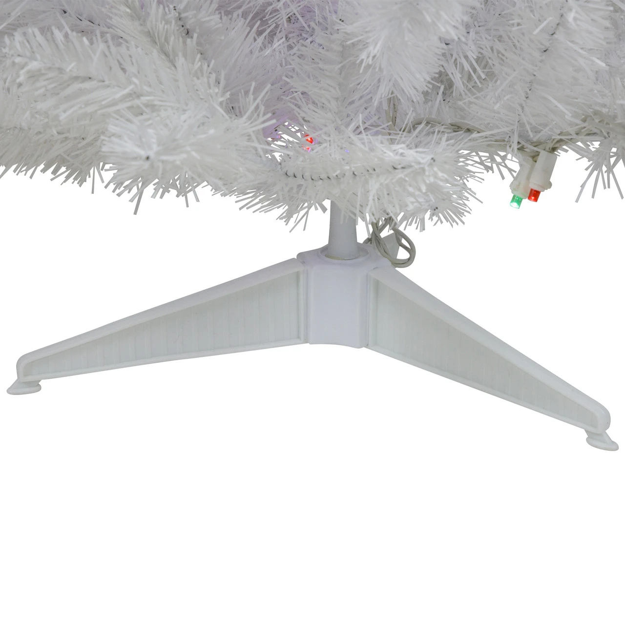 3' Pre-Lit LED Snow White Artificial Christmas Tree, Multi Lights 4 3' Pre-Lit LED Snow White Artificial Christmas Tree, Multi Lights - Image 2