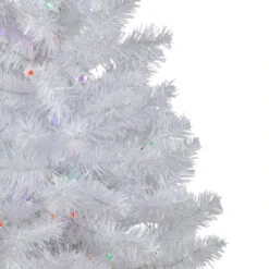 3' Pre-Lit LED Snow White Artificial Christmas Tree, Multi Lights 9 3' Pre-Lit LED Snow White Artificial Christmas Tree, Multi Lights -Optimal Christmas Shop northlight v15876 04 91974.1682520598