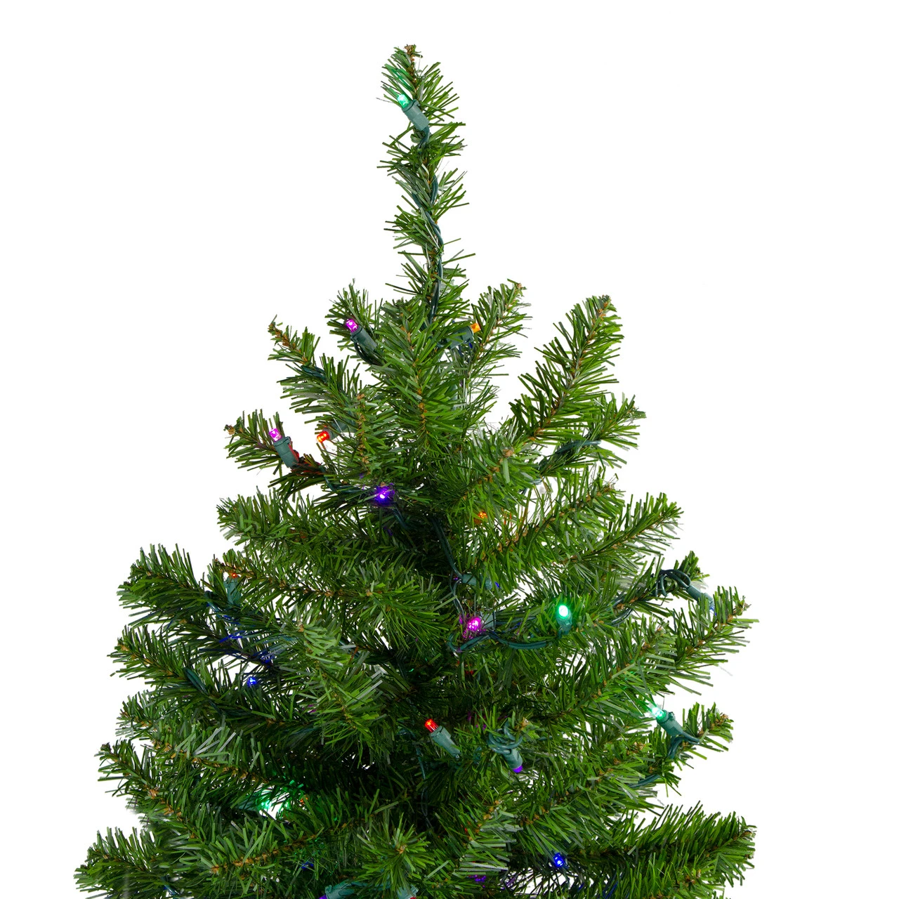 5' Pre-Lit LED Medium Canadian Pine Artificial Christmas Tree - Multicolored Lights 6 5' Pre-Lit LED Medium Canadian Pine Artificial Christmas Tree - Multicolored Lights - Image 4