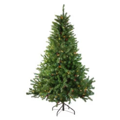 10' Pre-Lit Medium Canadian Pine Artificial Christmas Tree - Multicolor Lights -Optimal Christmas Shop northlight v15890 2 03465.1667584078