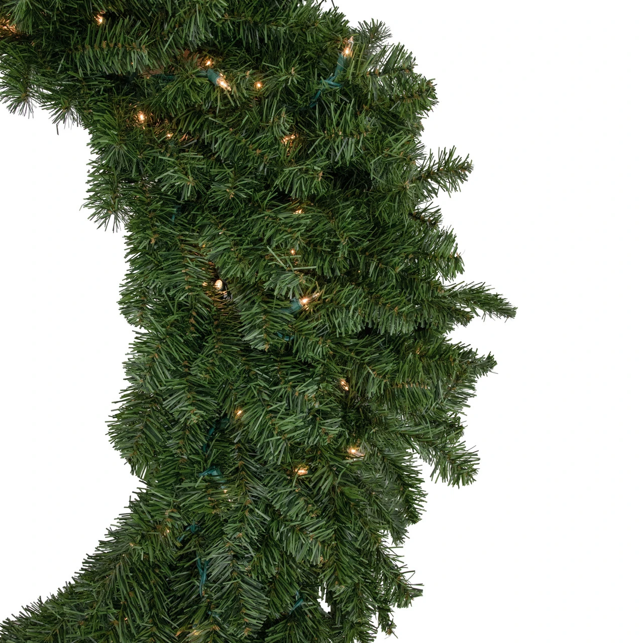 Pre-Lit Canadian Pine Artificial Christmas Wreath - 48-Inch, Clear Lights 5 Pre-Lit Canadian Pine Artificial Christmas Wreath - 48-Inch, Clear Lights - Image 3