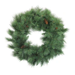 Mixed White Valley Pine Artificial Christmas Wreath, 36-Inch, Unlit