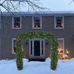 9' X 8' Pre-Lit Pine Artificial Christmas Archway Decoration - Clear Lights 7 9' X 8' Pre-Lit Pine Artificial Christmas Archway Decoration - Clear Lights -Optimal Christmas Shop northlight v15926 3 32421.1667575618