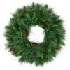24" White Valley Pine With Pine Cones Artificial Christmas Wreath - Unlit -Optimal Christmas Shop northlight v15932 85682.1667534174