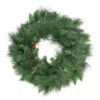 Pre-Lit White Valley Pine Artificial Christmas Wreath - 24-Inch, Clear Lights -Optimal Christmas Shop northlight v15933 80192.1667530551