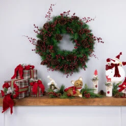 Royal Oregon Pine Artificial Christmas Wreath - 24-Inch, Unlit -Optimal Christmas Shop northlight v15937 2 31222.1667576181