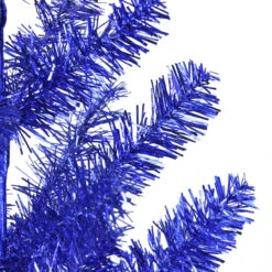 3' Medium Blue Tinsel Twig Pine Artificial Christmas Tree - Unlit -Optimal Christmas Shop northlight v15944 closeup 23536.1667520079