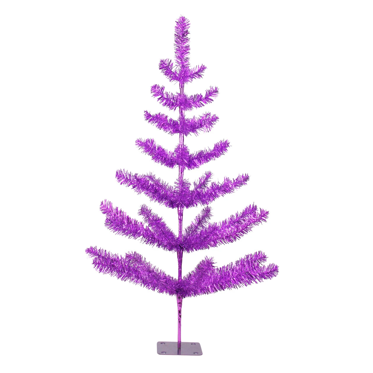 3' Medium Purple Tinsel Twig Artificial Christmas Tree - Unlit 3 3' Medium Purple Tinsel Twig Artificial Christmas Tree - Unlit