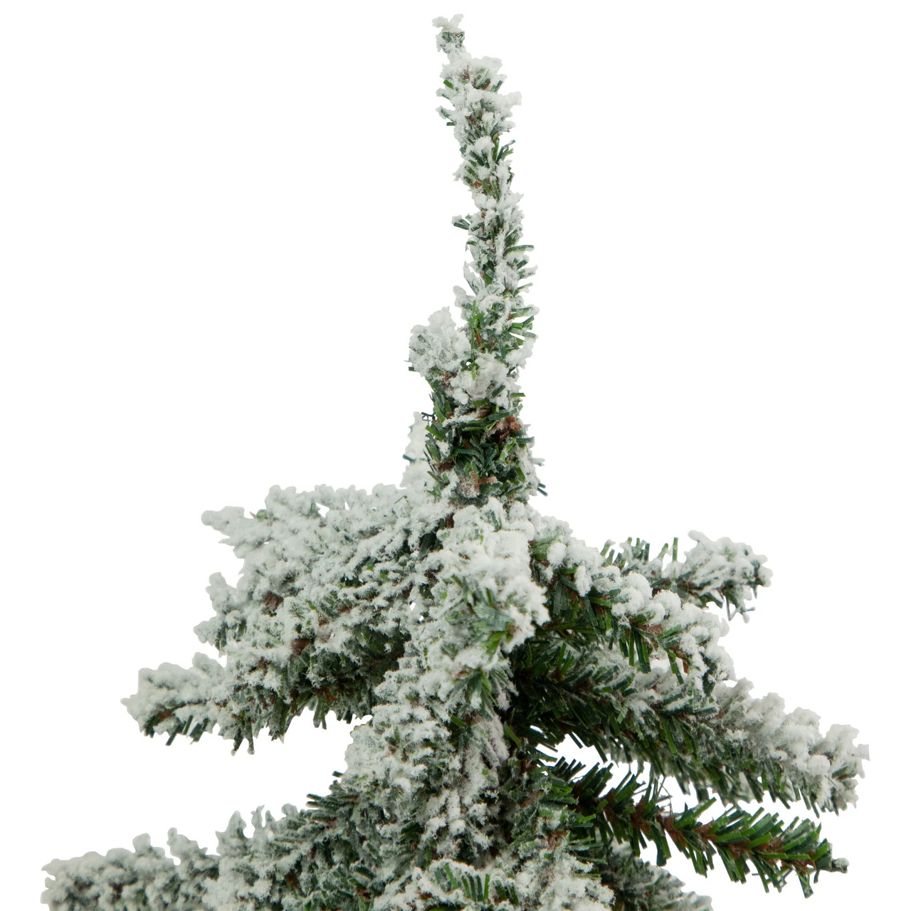 15" Potted Flocked Downswept Mini Village Pine Medium Artificial Christmas Tree, Unlit 6 15" Potted Flocked Downswept Mini Village Pine Medium Artificial Christmas Tree, Unlit - Image 4