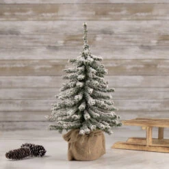 15" Potted Flocked Downswept Mini Village Pine Medium Artificial Christmas Tree, Unlit 8 15" Potted Flocked Downswept Mini Village Pine Medium Artificial Christmas Tree, Unlit -Optimal Christmas Shop northlight v15952 style 91364.1667489353