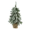 15" Potted Flocked Downswept Mini Village Pine Medium Artificial Christmas Tree, Unlit -Optimal Christmas Shop northlight v15952 updated2022 88819.1667489353