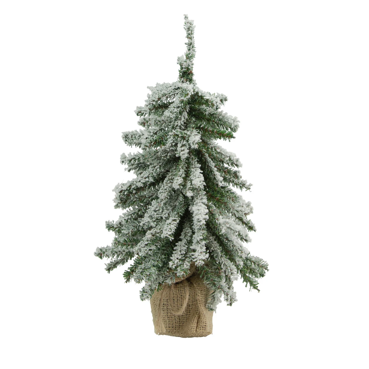 15" Potted Flocked Downswept Mini Village Pine Medium Artificial Christmas Tree, Unlit 3 15" Potted Flocked Downswept Mini Village Pine Medium Artificial Christmas Tree, Unlit