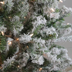 7' Pre-Lit Flocked Balsam Pine Artificial Christmas Tree - Clear Lights -Optimal Christmas Shop northlight v15957 2 81544.1667491242