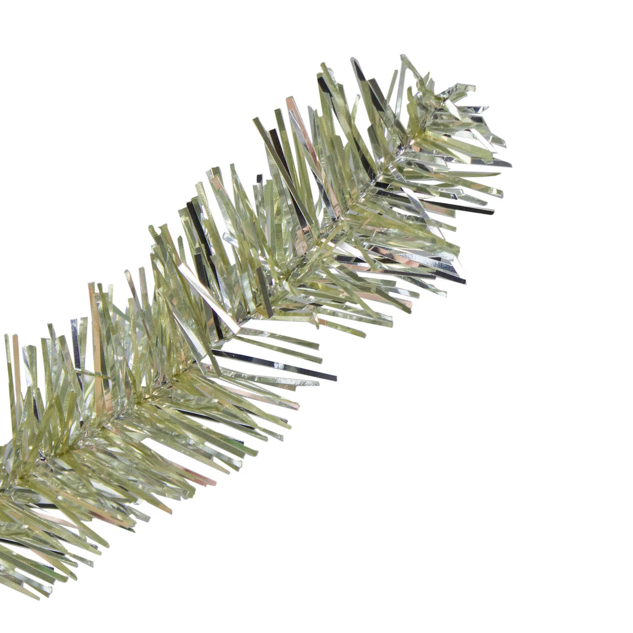 9' Metallic Platinum Artificial Tinsel Christmas Tree - Unlit 4 9' Metallic Platinum Artificial Tinsel Christmas Tree - Unlit - Image 2