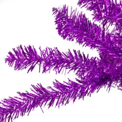 6' Metallic Purple Tinsel Artificial Christmas Tree - Unlit -Optimal Christmas Shop northlight v27322 3 84054.1667530613