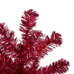 3' Metallic Crimson Tinsel Artificial Christmas Tree - Unlit -Optimal Christmas Shop northlight v27325 3 62755.1682534560