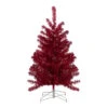 3' Metallic Crimson Tinsel Artificial Christmas Tree - Unlit -Optimal Christmas Shop northlight v27325 39207.1682534559