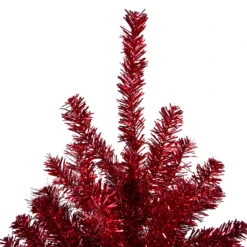 7' Metallic Red Tinsel Artificial Christmas Tree - Unlit -Optimal Christmas Shop northlight v27327 same20as20v27328 1 39144.1676305758