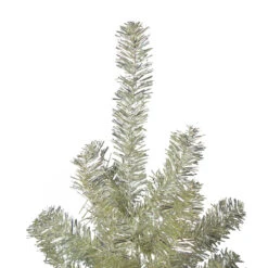 4.5' Metallic Platinum Artificial Tinsel Christmas Tree - Unlit -Optimal Christmas Shop northlight v27331 2 84091.1682519928