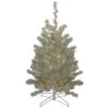 3' Metallic Platinum Artificial Tinsel Christmas Tree - Clear Lights -Optimal Christmas Shop northlight v27338 43982.1682520529
