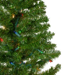 6.5' Pre-Lit Canadian Pine Slim Artificial Christmas Wall Tree - Multicolor Lights 12 6.5' Pre-Lit Canadian Pine Slim Artificial Christmas Wall Tree - Multicolor Lights -Optimal Christmas Shop northlight v27344 3 61953.1667530638