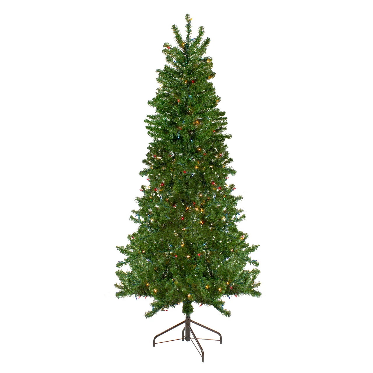 6.5' Pre-Lit Canadian Pine Slim Artificial Christmas Wall Tree - Multicolor Lights 3 6.5' Pre-Lit Canadian Pine Slim Artificial Christmas Wall Tree - Multicolor Lights