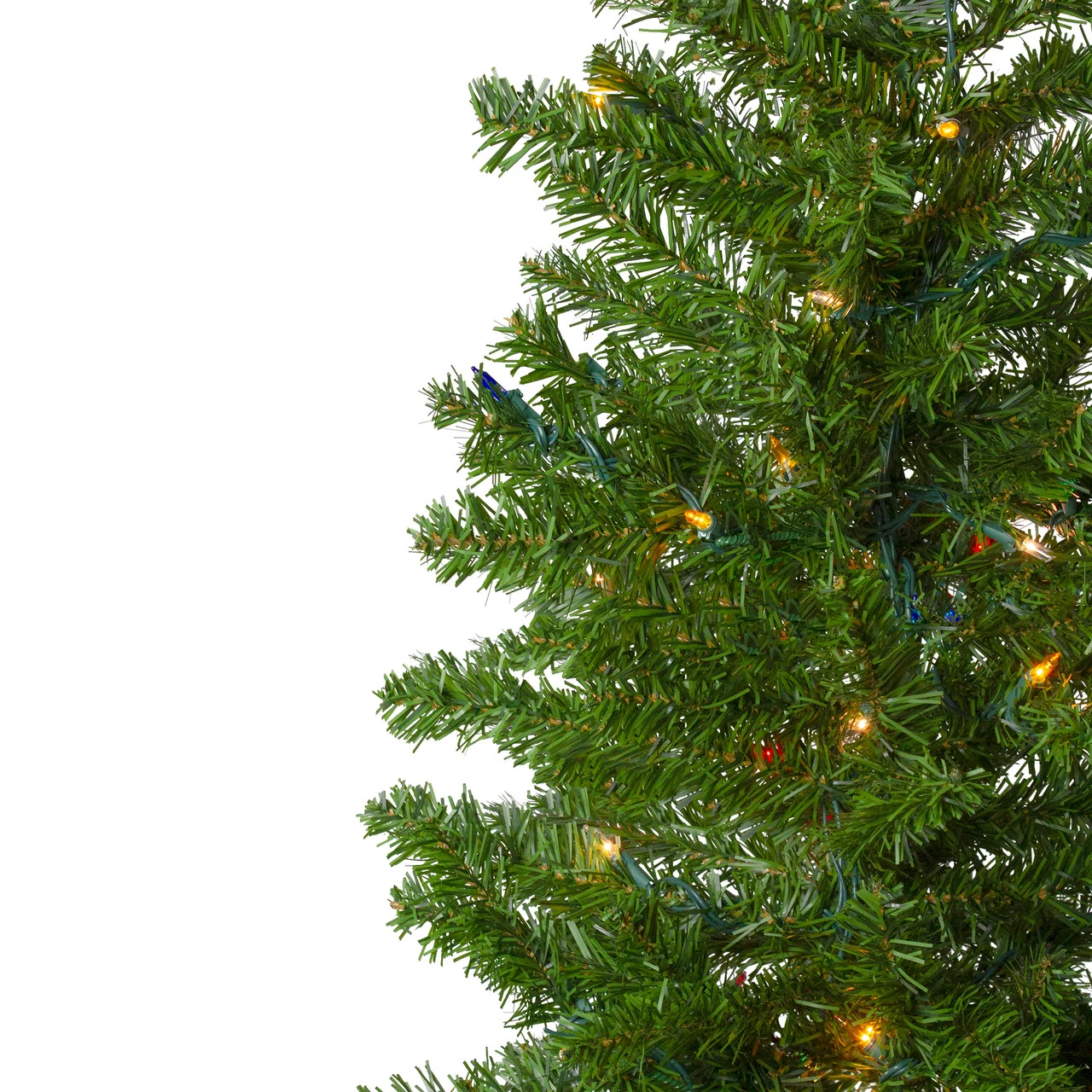 6.5' Pre-Lit Canadian Pine Artificial Pencil Christmas Tree - Multi Lights 4 6.5' Pre-Lit Canadian Pine Artificial Pencil Christmas Tree - Multi Lights - Image 2