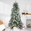 7.5' Flocked Rosemary Emerald Angel Pine Artificial Christmas Tree - Unlit -Optimal Christmas Shop northlight v27353 78611.1667573606