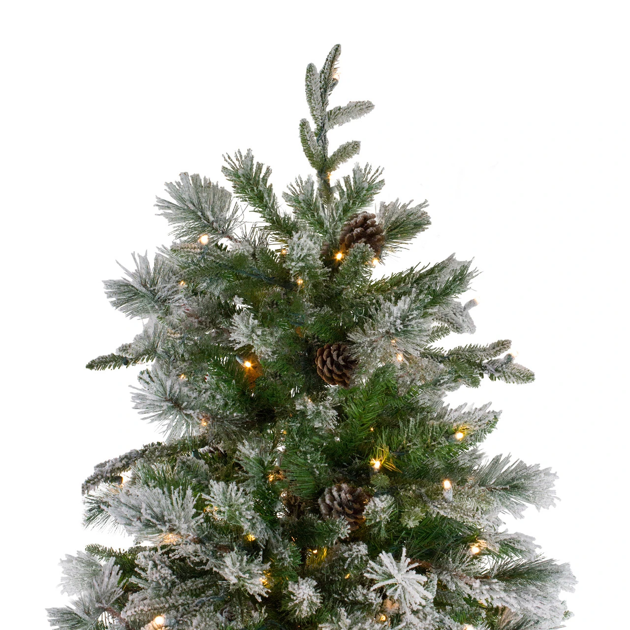 6.5' Pre-Lit LED Full Mixed Rosemary Emerald Angel Pine Artificial Christmas Tree - Clear Lights 6 6.5' Pre-Lit LED Full Mixed Rosemary Emerald Angel Pine Artificial Christmas Tree - Clear Lights - Image 4