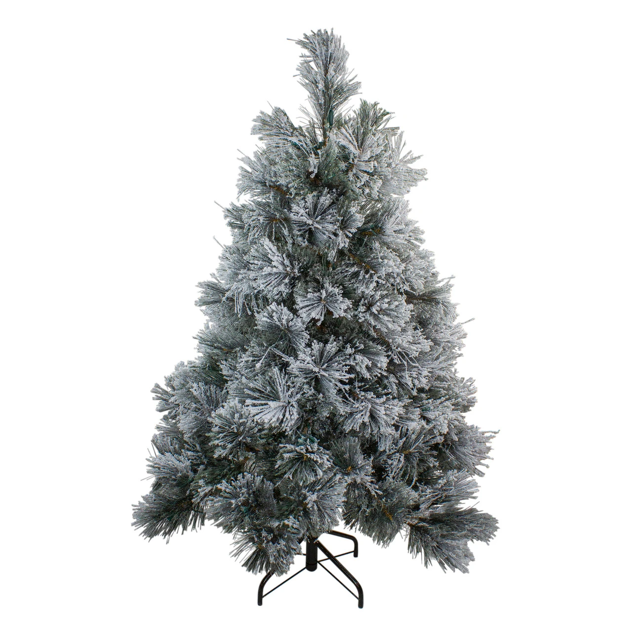 4.5' Flocked Black Spruce Artificial Christmas Tree - Unlit 3 4.5' Flocked Black Spruce Artificial Christmas Tree - Unlit