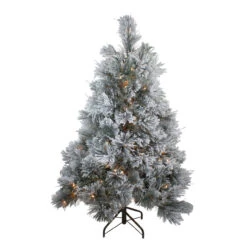 4.5' Pre-Lit LED Black Spruce Artificial Christmas Tree - Clear Lights