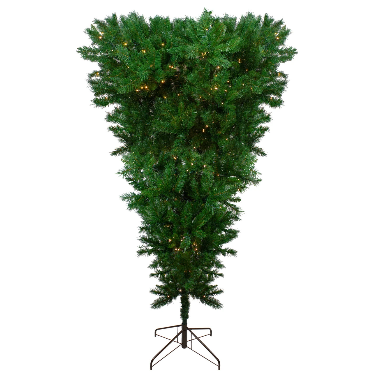 7' Pre-Lit Green Sugar Pine Upside Down Artificial Christmas Tree - Clear Lights 4 7' Pre-Lit Green Sugar Pine Upside Down Artificial Christmas Tree - Clear Lights - Image 2