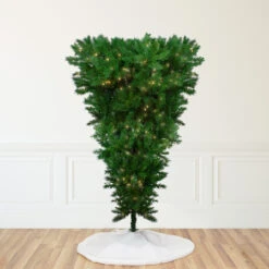 9' Pre-lit Sugar Pine Artificial Upside Down Christmas Tree - Clear LED Lights