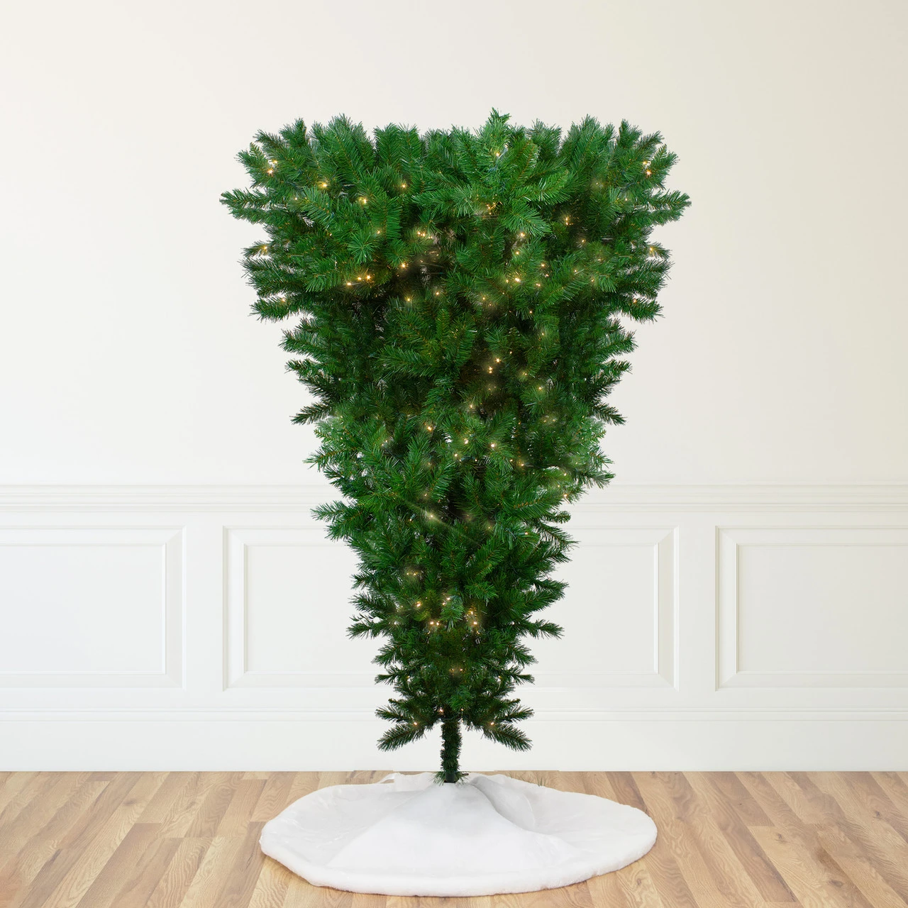 9' Pre-lit Sugar Pine Artificial Upside Down Christmas Tree - Clear LED Lights 3 9' Pre-lit Sugar Pine Artificial Upside Down Christmas Tree - Clear LED Lights