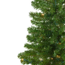 6.5' Pre-Lit Canadian Pine Slim Artificial Christmas Wall Tree - Clear Lights -Optimal Christmas Shop northlight v27378 1 69625.1667581932