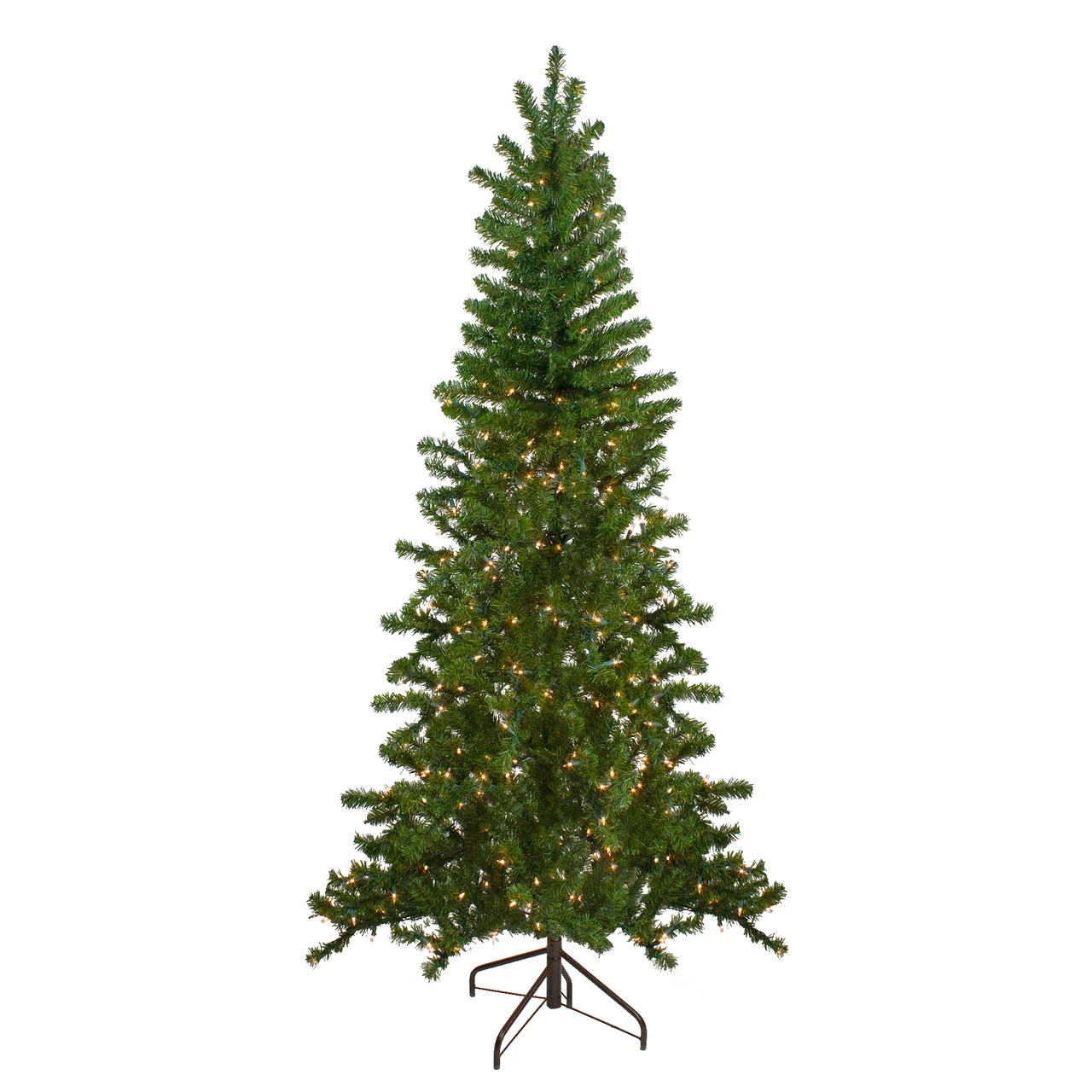 7.5' Pre-Lit Medium Canadian Pine Artificial Christmas Wall Tree - Clear Lights 3 7.5' Pre-Lit Medium Canadian Pine Artificial Christmas Wall Tree - Clear Lights