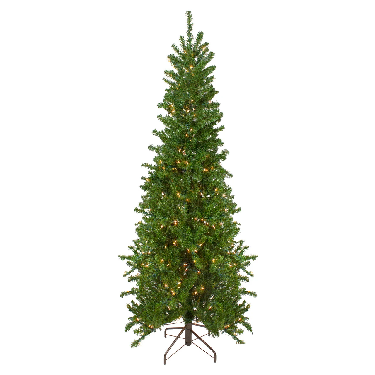 7.5' Pre-Lit Pencil Canadian Pine Artificial Christmas Tree - Clear Lights 3 7.5' Pre-Lit Pencil Canadian Pine Artificial Christmas Tree - Clear Lights