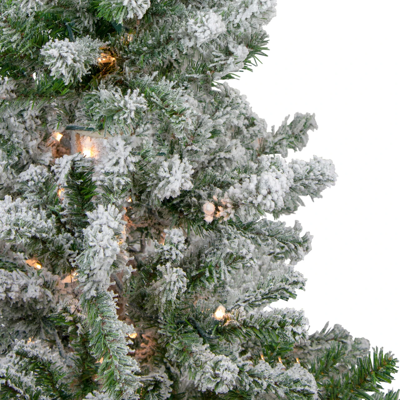 3' Pre-Lit Flocked Alpine Artificial Christmas Tree - Clear Lights 6 3' Pre-Lit Flocked Alpine Artificial Christmas Tree - Clear Lights - Image 4