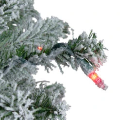 6' Pre-Lit Flocked Alpine Artificial Christmas Tree - Multi Lights -Optimal Christmas Shop northlight v27442 4 73571.1667578066