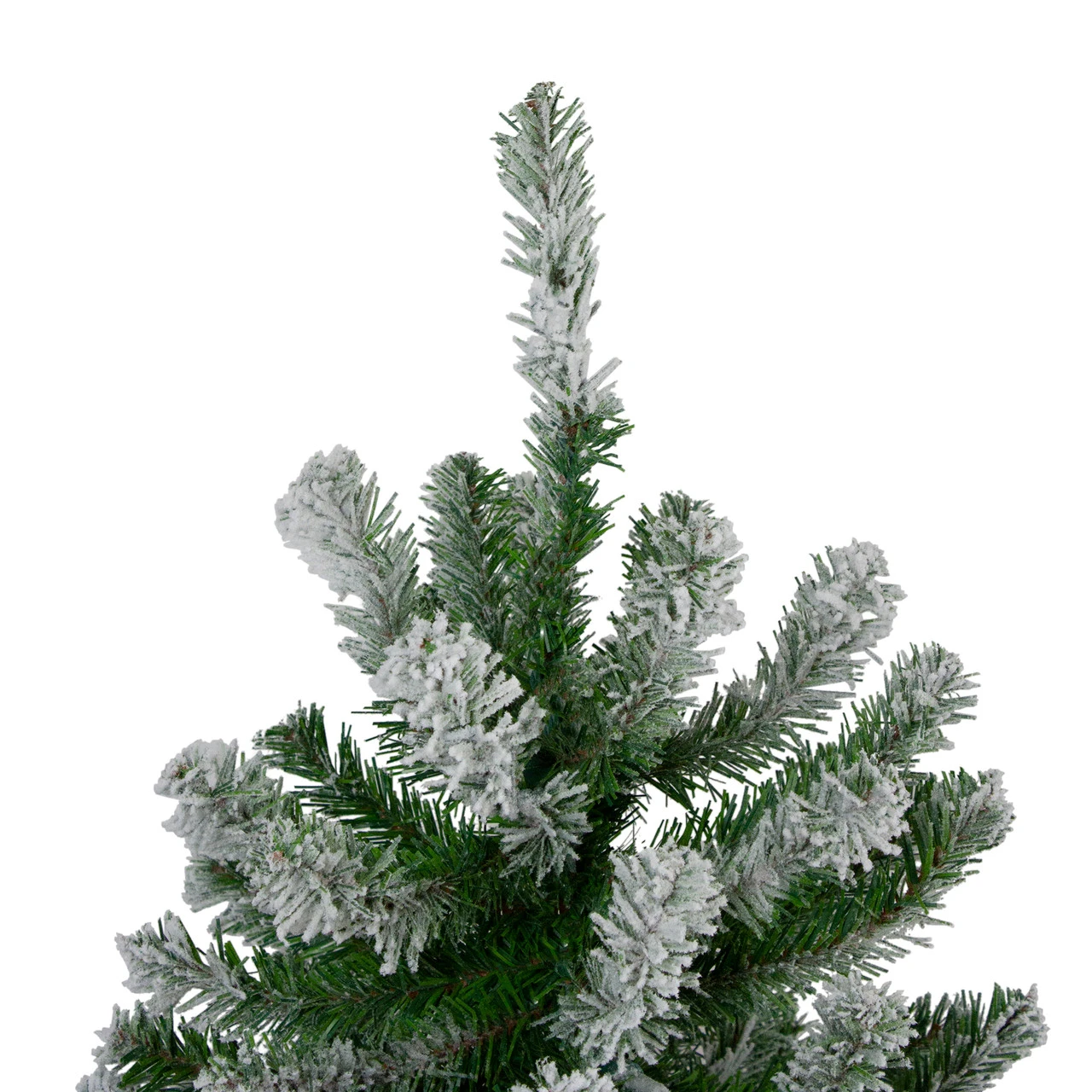 Set Of 3 Slim Flocked Alpine Artificial Christmas Trees 6' - Unlit 5 Set Of 3 Slim Flocked Alpine Artificial Christmas Trees 6' - Unlit - Image 3