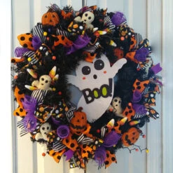 24" Black Colorado Spruce Artificial Halloween Wreath, 24-Inch, Unlit -Optimal Christmas Shop northlight v87067 4 cxpic 86106.1677570789