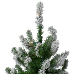 4ft Pre-Lit Flocked Alpine Artificial Christmas Tree, Clear Lights -Optimal Christmas Shop northlight v90204 1 03423.1667534912